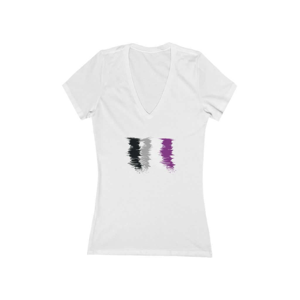Asexual Scribble Pride Deep V-Neck T-shirt