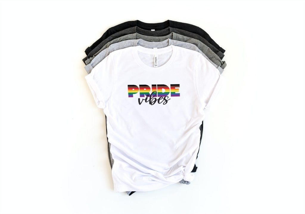 LGBTQ+ Pride Shirt - Pride Vibes - shirts in a pile