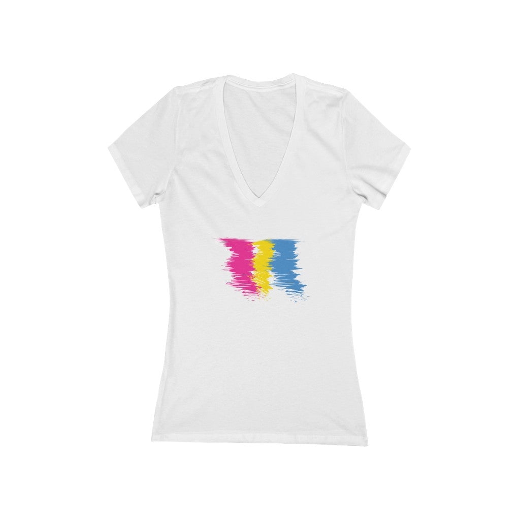 Pansexual Scribble Pride Deep V-Neck T-shirt
