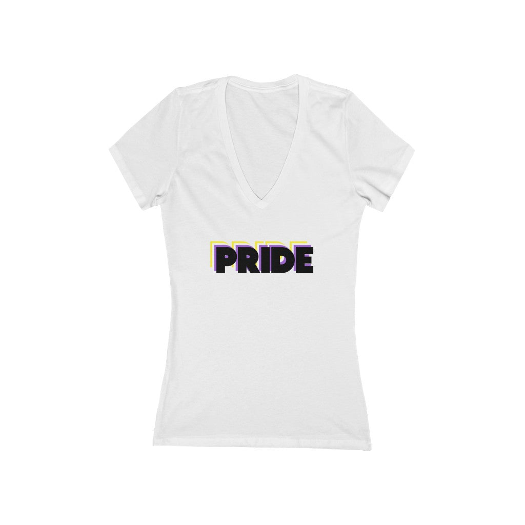 Nonbinary Pride Deep V-Neck T-shirt