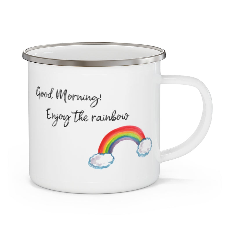 Enjoy the Rainbow Enamel Camping Mug