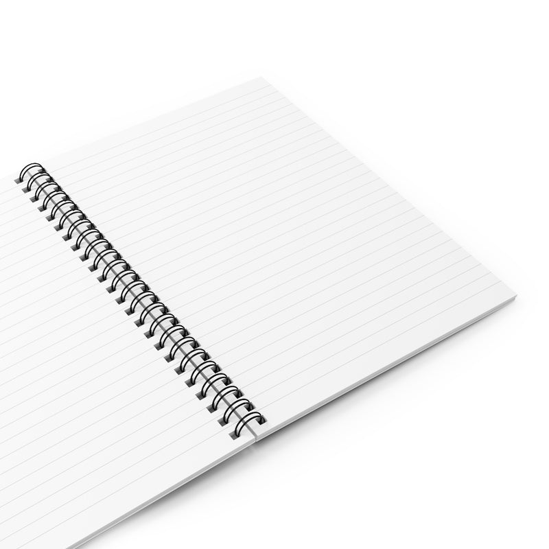 Spiral Bound Notebook Lying Flat Open - Lined Paper