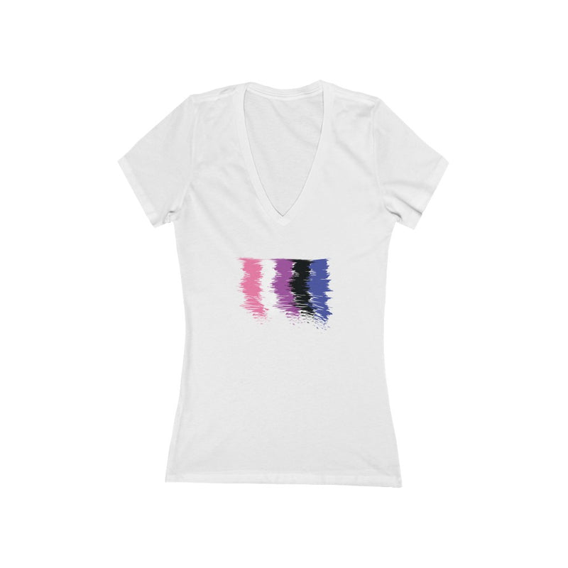 Genderfluid Scribble Pride Deep V-Neck T-shirt