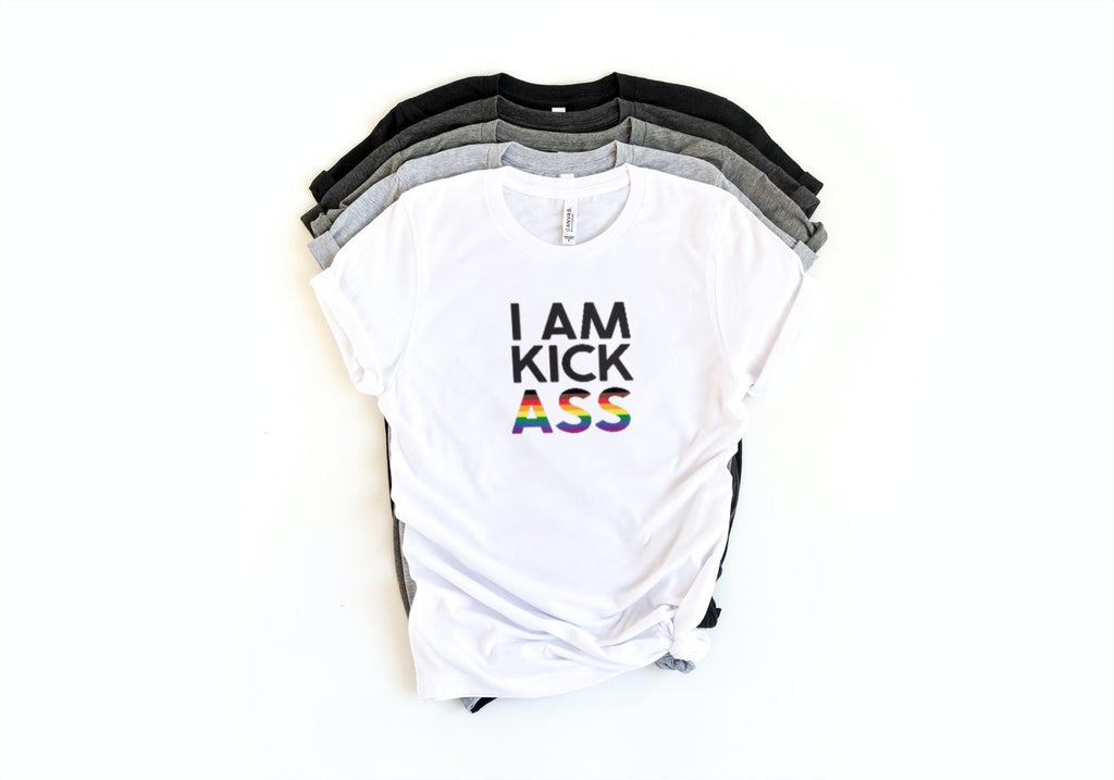 LGBTQ+ Pride Shirt - I am A Kick Ass - Shirts in pile