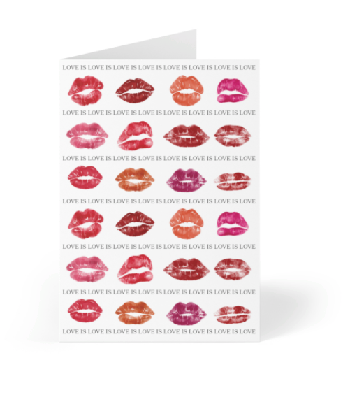 Hot Lips Card LGBT Greeting Card