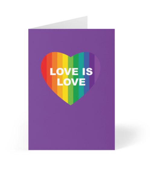 Rainbow Love Heart LGBTQ+ Greeting Card