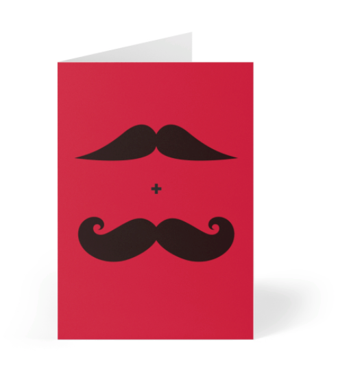 Mustaches LGBT Greeting Card