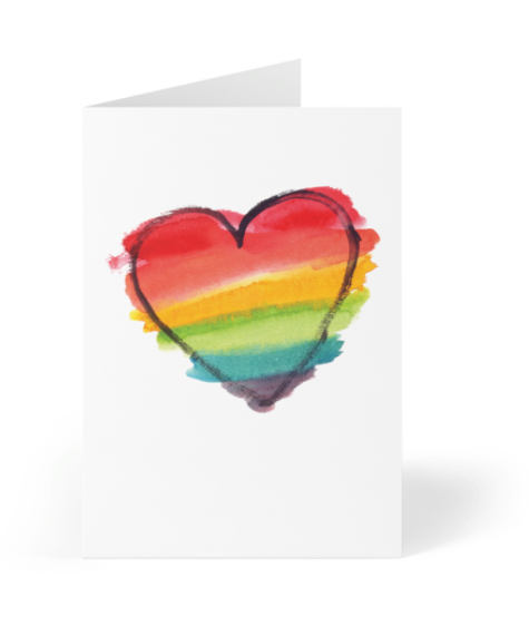 LGBTQ Rainbow Heart Greeting Card