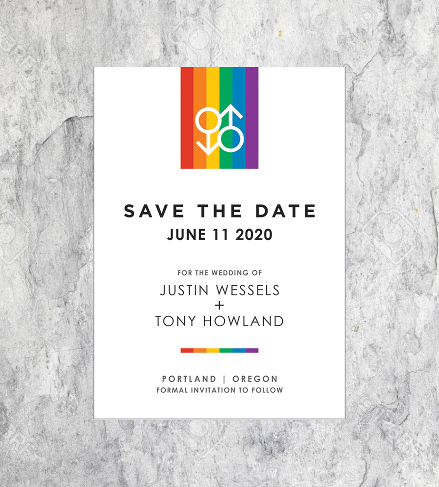 LGBTQ Gay Wedding Save the Date