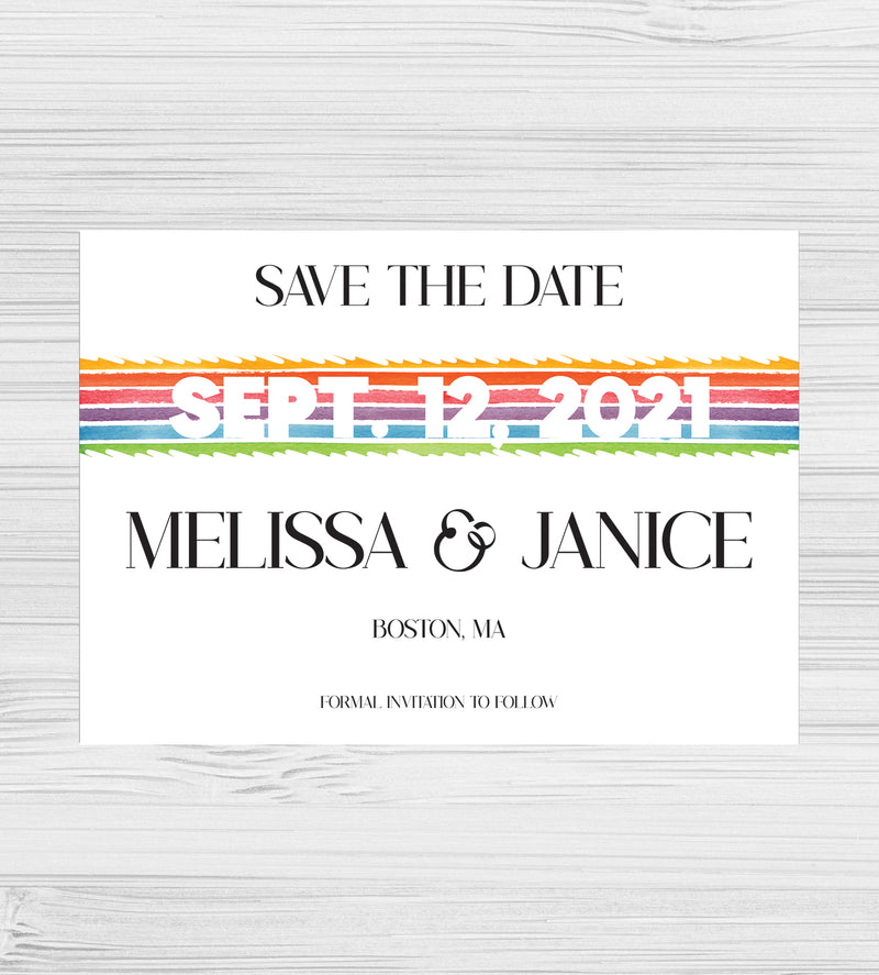 LGBTQ Gay and Lesbian Photo Wedding Save the Date