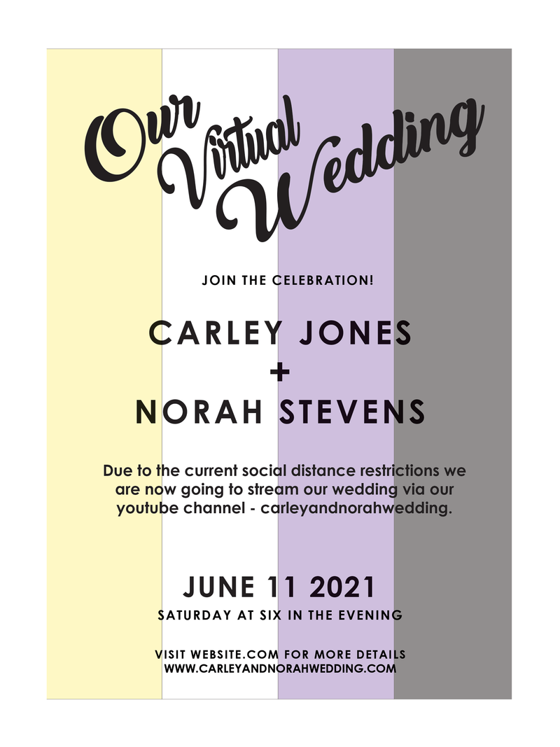 LGBTQ+ Virtual Non-Binary Wedding Invitation