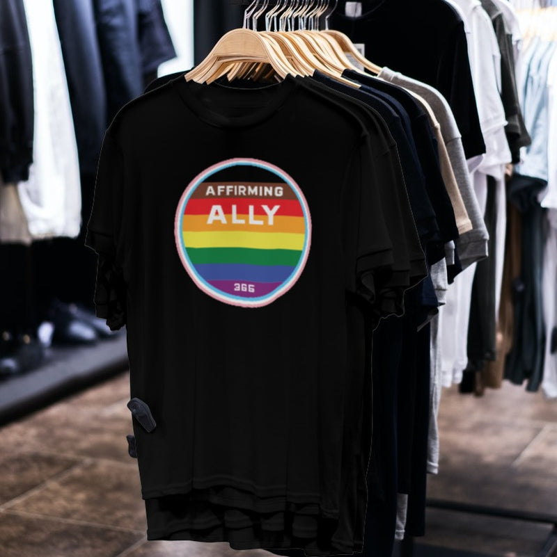 Affirming Ally LGBTQ+ Pride Tee - Black