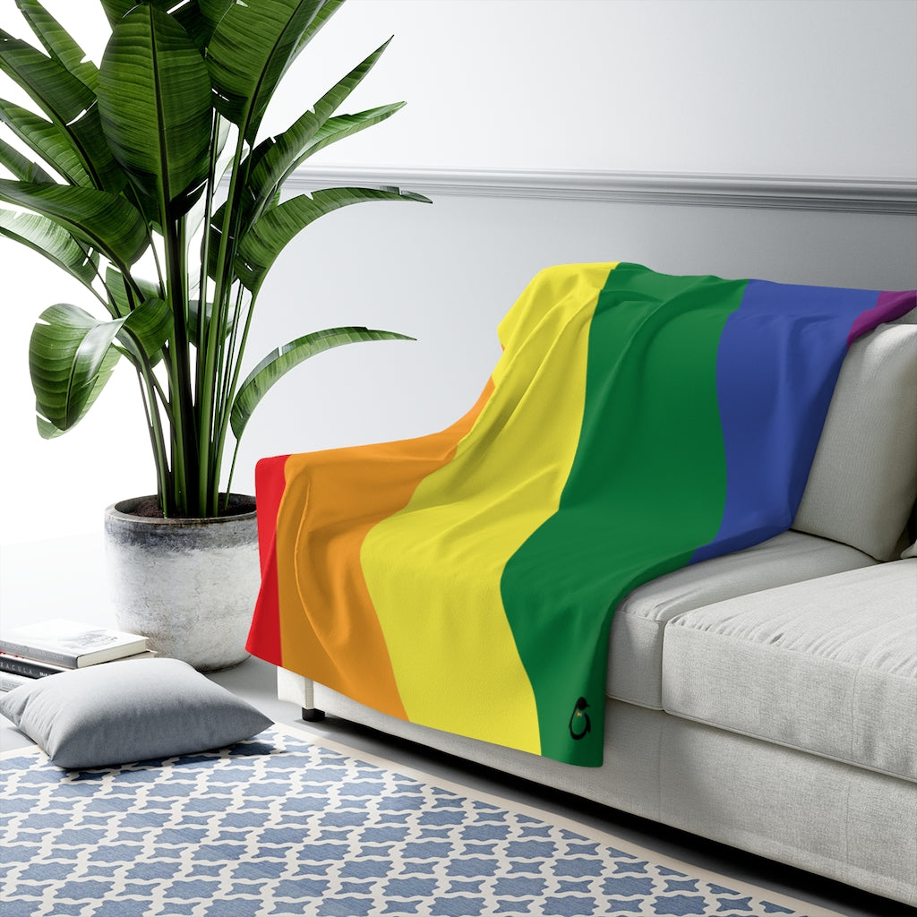 Rainbow LGBTQ+ Pride Sherpa Blanket