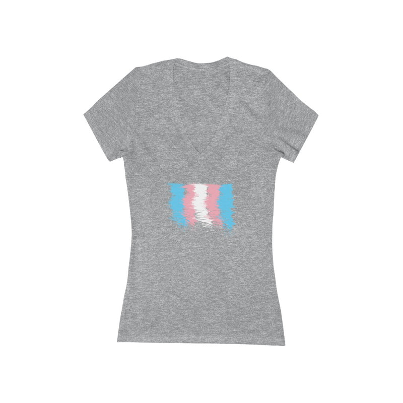 Transgender Scribble Pride Deep V-Neck T-shirt